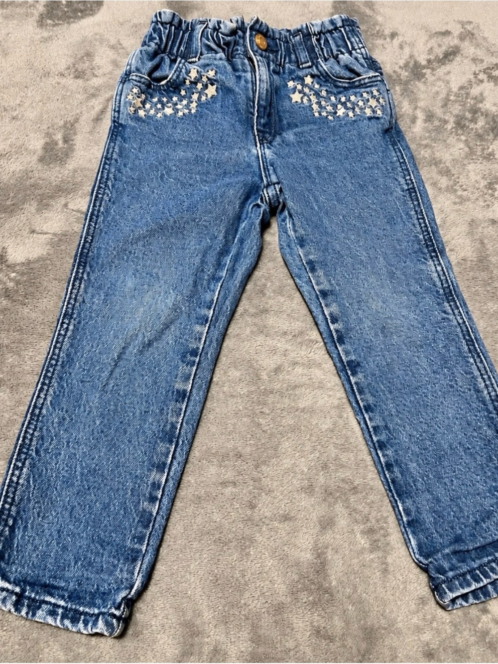 GAP Girls Star Embellished Denim Mom Jeans Size 3T